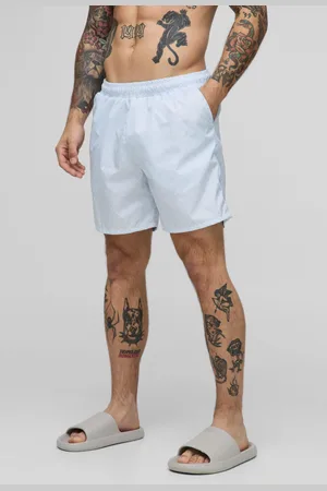Boohoo Mens Geo Pattern Mid Length Swim Short