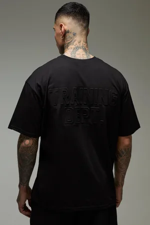 Boohoo Mens Tall Man Active Training Dept Oversized Embossed T-shirt