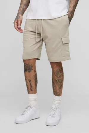 Boohoo Mens Tall 260GSM Loopback Regular Fit Basic Cargo Shorts
