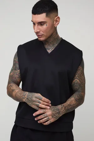 Boohoo Mens Tall Oversized V-Neck Scuba Vest