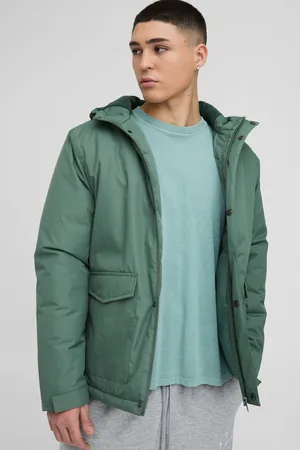 Boohoo Mens Regular Fit Hooded Parka Jacket