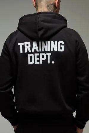Boohoo Mens Tall Man Active Training Dept Oversized Boxy Hoodie