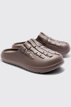 Boohoo Mens Perforated Skeleton Moulded Mule