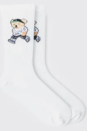 Boohoo Mens Teddy Bear Sports Socks