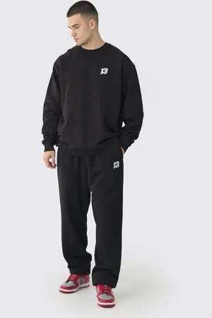 Boohoo Mens Tall 13 Embroidered Sweat Tracksuit