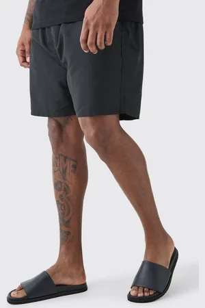 Boohoo Mens Plus Plain Mid Length Swim Shorts