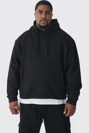 Boohoo Mens 330GSM Plus Oversized Boxy Hoodie in