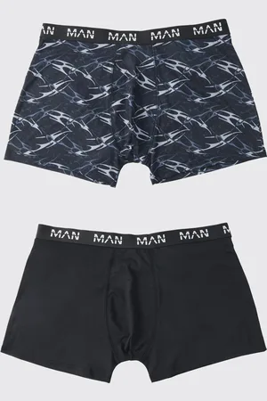 Boohoo Mens Plus Abstract Print 2 Pack Boxers