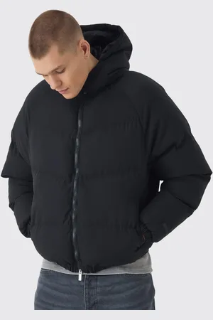 Boohoo Mens Man Regular Fit Hooded Puffer Coat In