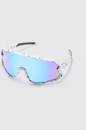 Boohoo Mens Mirror Lens Visor Sunglasses In