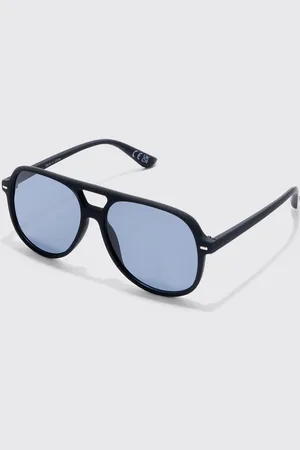 Boohoo Mens Plastic Aviator Sunglasses