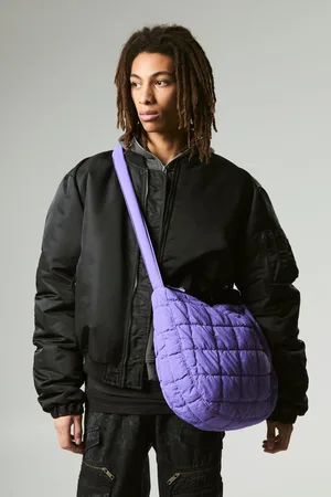 Boohoo Mens Quilted Cross Body Sling Bag In