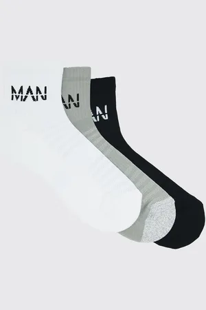 Boohoo Mens Man Active Cushioned Training Crew 3 Pack Sock