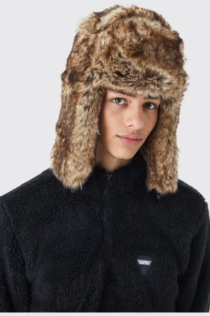 Boohoo Mens Faux Fur Trapper Hat