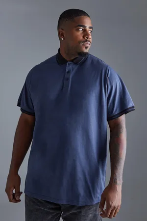Boohoo Mens Plus Basic Tipped Polo