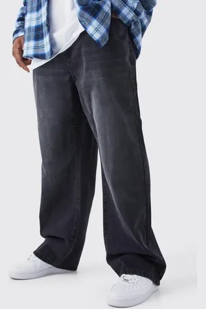 Boohoo Mens Plus Relaxed Rigid Jeans