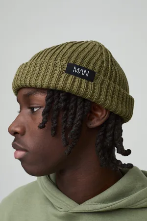 Boohoo Mens Man Tab Beanie