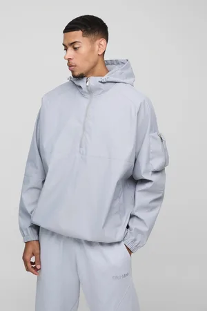 Boohoo Mens Oversized Hooded Cagoule mac