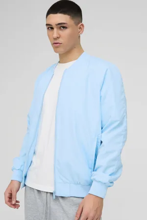 Boohoo Mens Regular Fit Lightweight Nylon Raglan Bomber Jacket