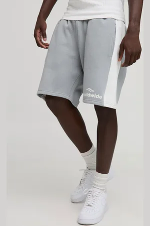 Boohoo Mens Relaxed Worldwide Mid Length Colour Block Shorts