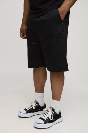 Boohoo Mens Plus Relaxed Fit Elasticated Carpenter Shorts