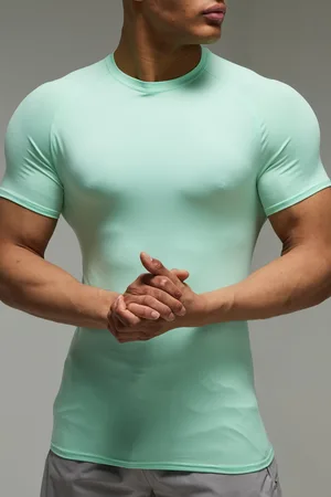 Boohoo Mens Man Active Lightweight Essentials Gym Muscle Fit Raglan T-shirt