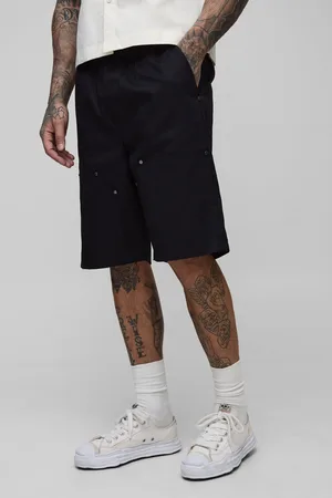 Boohoo Mens Tall Relaxed Fit Elasticated Waist Carpenter Shorts