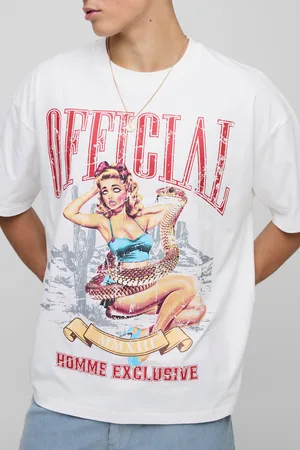 Boohoo Mens Oversized Official Large Scale Printed T-Shirt