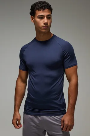 Boohoo Mens Man Active Lightweight Essentials Gym Muscle Fit Raglan T-shirt