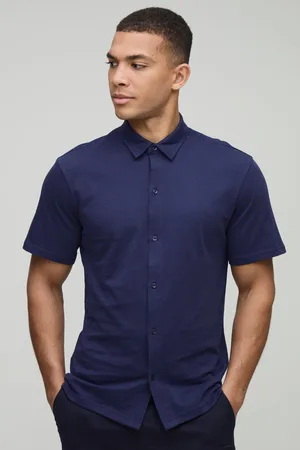Boohoo Mens Slim Fit Jersey Short Sleeve Shirt