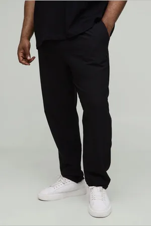 Boohoo Mens Plus Elasticated Waist Technical Stretch Slim Trousers