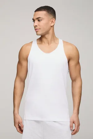 Boohoo Mens Basic Regular Fit Racer Back Vest