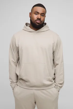 Boohoo Mens Plus 260GSM Loopback Regular Fit Basic Hoodie