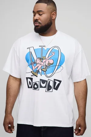 Boohoo Mens Plus Oversized No Doubt License Print T-Shirt