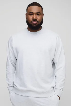 Boohoo Mens Plus 260GSM Loopback Regular Fit Basic Sweat