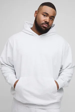 Boohoo Mens Plus 260GSM Loopback Oversized Fit Basic Hoodie