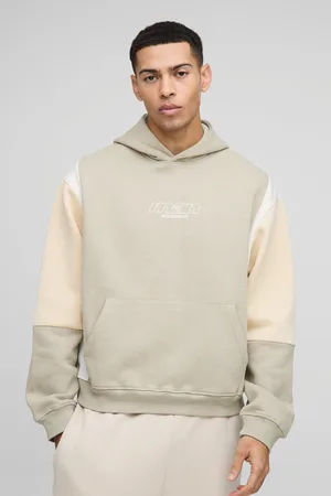 Boohoo Mens Oversized Boxy Man Colour Block Hoodie