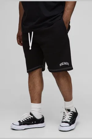 Boohoo Mens Plus Relaxed Worldwide Contrast Stitch Short