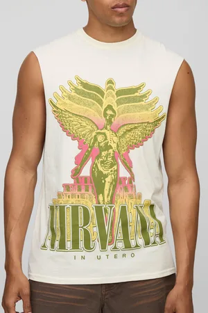 Boohoo Mens Regular Fit Nirvana License vest