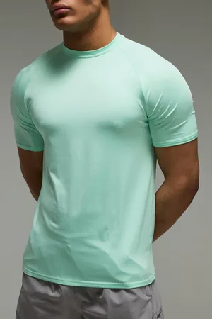 Boohoo Mens Man Active Lightweight Essentials Gym Regular Fit Raglan T-shirt