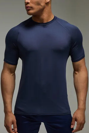 Boohoo Mens Man Active Lightweight Essentials Gym Regular Fit Raglan T-shirt