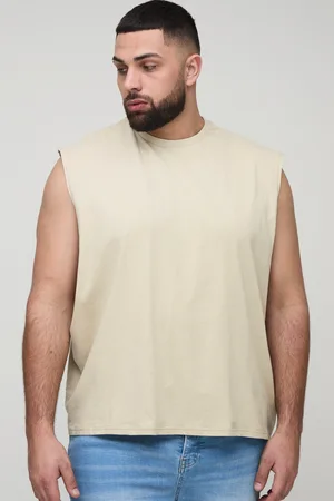 Boohoo Mens Plus Washed Boxy vest