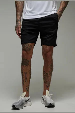 Boohoo Mens Tall Man Active Zip Pockets Stretch 7inch Gym Short
