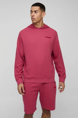 Boohoo Mens Regular Fit Waffle MAN Varsity Hoodie