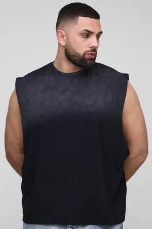 Boohoo Mens Plus Washed Boxy vest