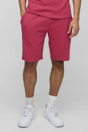 Boohoo Mens Relaxed Waffle MAN Varsity Printed Short