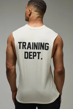 Boohoo Mens Training Dept Oversized Dropped Armhole vest
