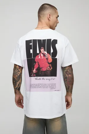 Boohoo Mens Oversized Elvis Presley License Printed T-Shirt
