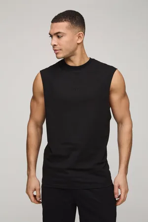 Boohoo Mens Regular Fit MAN. Basic Drop Armhole vest