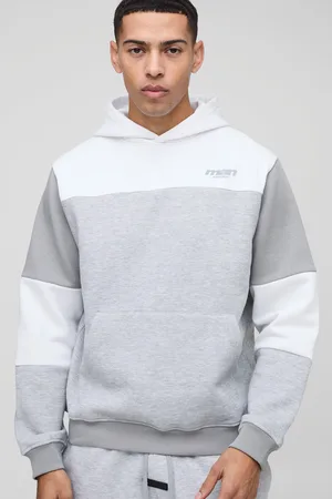 Boohoo Mens Regular Fit Man Colour Block Hoodie